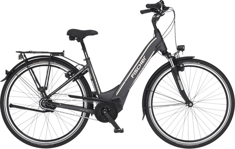 FISCHER CITA 5.0I-S1 Citybike (28 Zoll, 44 cm, 418 Wh, Grau matt)