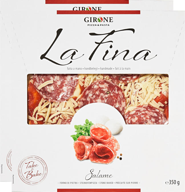 Girone Pizza La Fina, Salami, 2 x 350 g