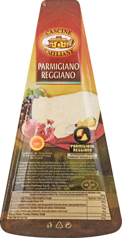 Parmigiano Reggiano DOP Cascine Emiliane, 200 g