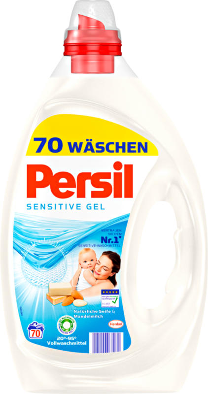 Persil Flüssigwaschmittel Sensitive , 70 Waschgänge, 3,5 Liter