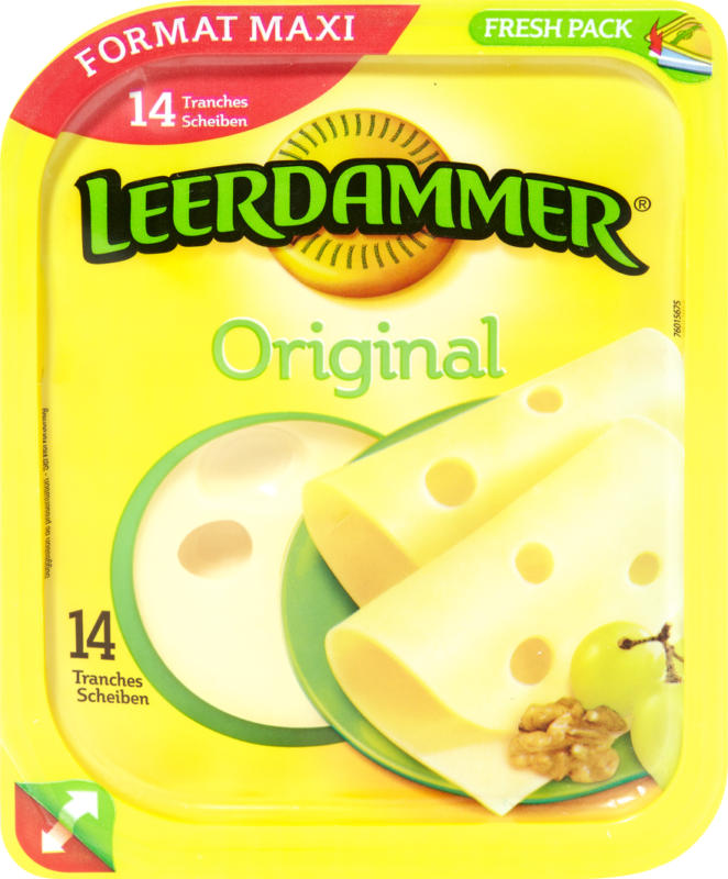 Formaggio Leerdammer, Original, 14 fette, 350 g