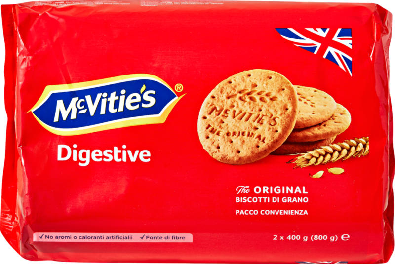 McVitie's Digestive Original, 2 x 400 g