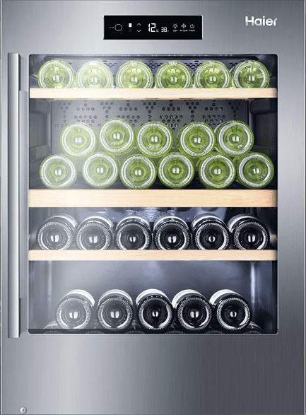 HAIER WS50GDAI Weinkühlschrank (142 kWh/Jahr, EEK A, Edelstahl)