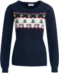 Damen Strickpullover mit Weihnachts-Motiv