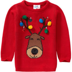 Mädchen Strickpullover mit Weihnachts-Motiv