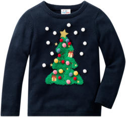 Mädchen Strickpullover mit Weihnachts-Motiv