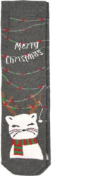 1 Paar Damen Socken mit Weihnachts-Motiv