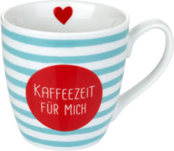 Große Tasse mit Schriftzug