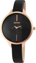 Raptor Damenuhr schwarz und goldfarben -