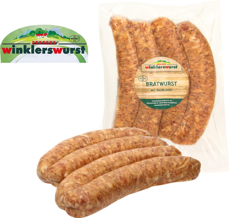 Bratwurst Siebenbürger Art mit Knoblauch, tiefgefroren