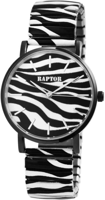 Raptor Damenuhr mit Zebramuster -