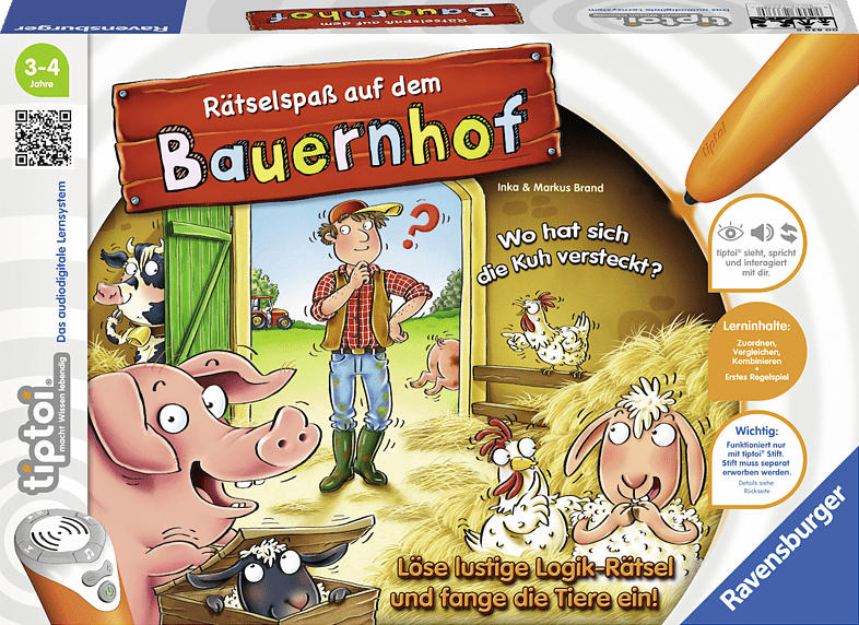 RAVENSBURGER tiptoi® Rätselspaß auf dem Bauernhof tiptoi®, Mehrfarbig