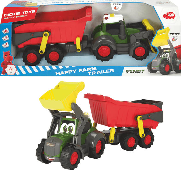DICKIE TOYS Happy Farm Trailer Spielzeugauto, Mehrfarbig