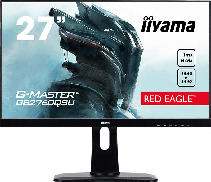 IIYAMA G-MASTER GB2760QSU-B1 27 Zoll WQHD Gaming Monitor (1 ms Reaktionszeit, FreeSync, 144Hz)