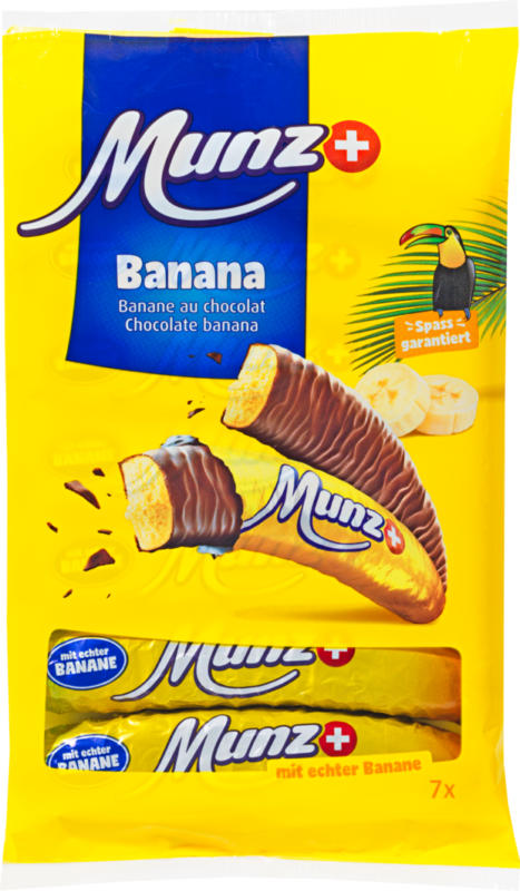 Banane al cioccolato Munz, 7 x 19 g