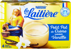 Nestlé La Laitière Petit Pot de Crème saveur Vanille, 4 x 100 g