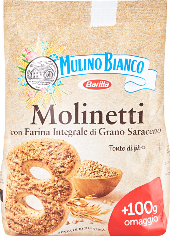Barilla Mulino Bianco Biscuits, Molinetti, 800 g