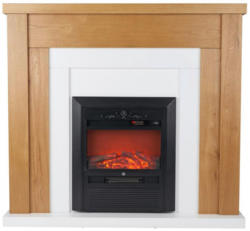 bhp Elektrokamin B991901 braun/weiß B. 120 cm