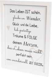 Deko-Schild mit Holzrahmen