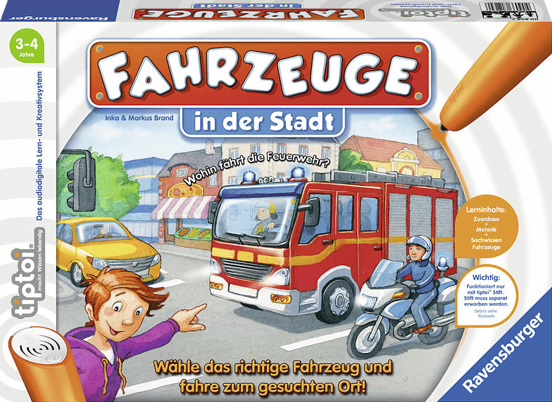 RAVENSBURGER Fahrzeuge in der Stadt tiptoi Spiele/Puzzles, Mehrfarbig