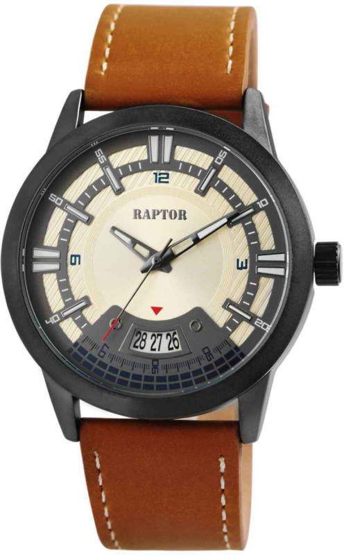 Raptor Herrenuhr hellbraun-cremefarben -