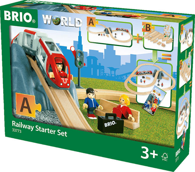 BRIO Eisenbahn Starter Set Spielset, Mehrfarbig