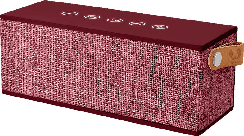 FRESH N REBEL Rockbox Brick Fabriq Edition Bluetooth Lautsprecher, Rubinrot