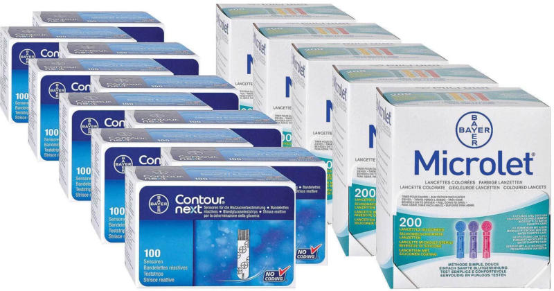 Bayer Contour Next, 10x100 Sensoren + 5x200 Microlet Lanzetten -