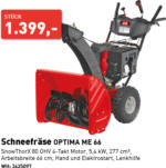 Würth-Hochenburger - Baustoffniederlassung Schneefräse OPTIMA ME 66 - bis 28.11.2020
