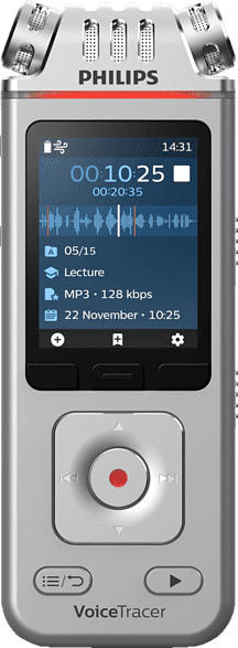PHILIPS DVT 4110 Diktiergerät, Silber/Chrom