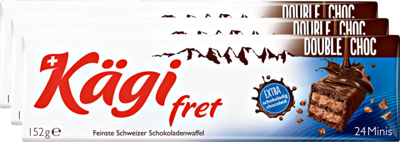 Kägi-fret Double Choc Minis, 3 x 152 g