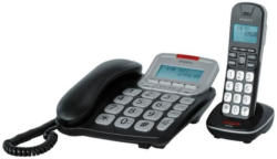 emporia GD61ABB Kabelgebundenes Großtasten-Festnetztelefon + Großtasten-Schnurlostelefon + Anrufbeantworter
