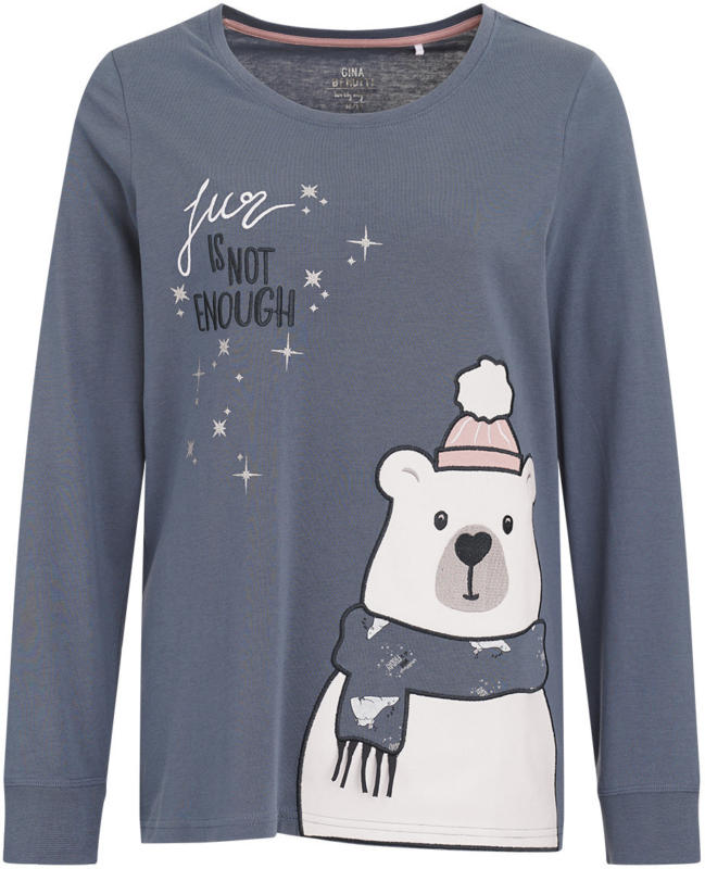 Damen Schlafshirt mit Eisbär-Applikation (Nur online)