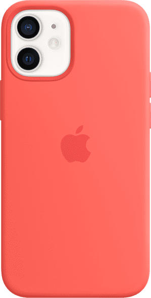 Apple Silikon Case mit MagSafe in Zitruspink für iPhone 12 mini (MHKP3ZM/A)