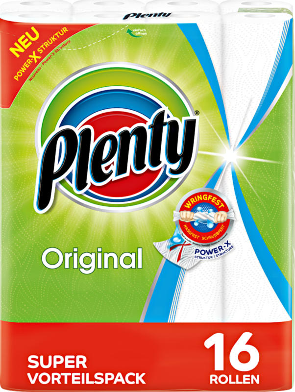Papier de ménage Original Plenty, 16 x 45 feuilles