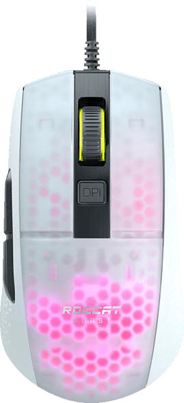 ROCCAT Burst Pro Gaming Maus, Weiß