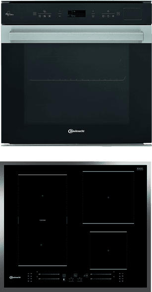 BAUKNECHT BAKO ACTIVE STEAM, Einbaubackofenset (Induktionskochfeld, A+, 73 l)