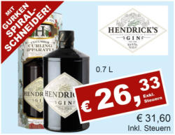 Hendricks Gin inkl. Teetasse