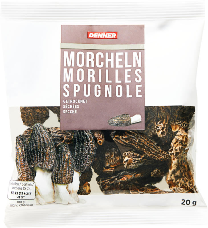 Denner Morcheln, getrocknet, 20 g