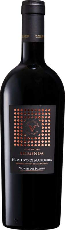 Vigne Vecchie Leggenda Primitivo di Manduria DOP, 2019, les Pouilles, Italie, 75 cl