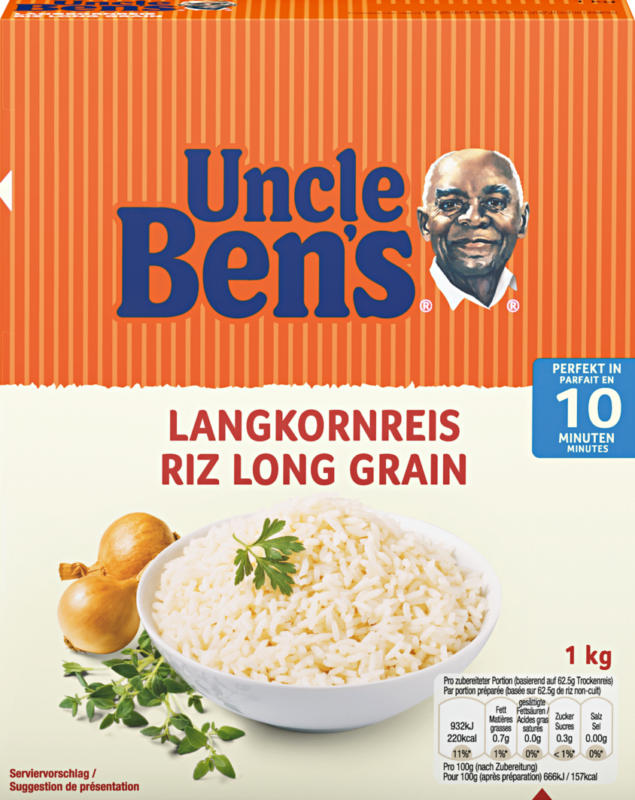Riso a chicco lungo Uncle Ben's, 1 kg