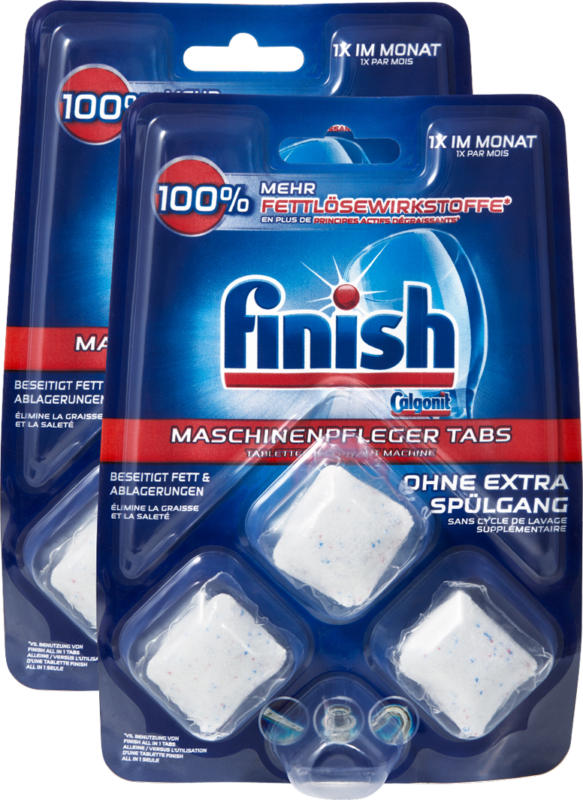 Finish Calgonit Maschinenpflege-Tabs Regular, für Geschirrspülmaschinen, 2 x 3 Tabs