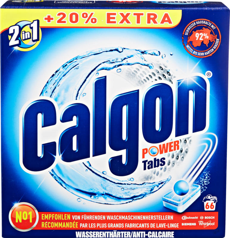 Calgon Wasserenthärter 3in1 Power, Tabs, 66 Stück