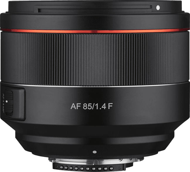 SAMYANG AF 85 mm-85 mm f./1.4 (Objektiv für Nikon F-Mount, schwarz)