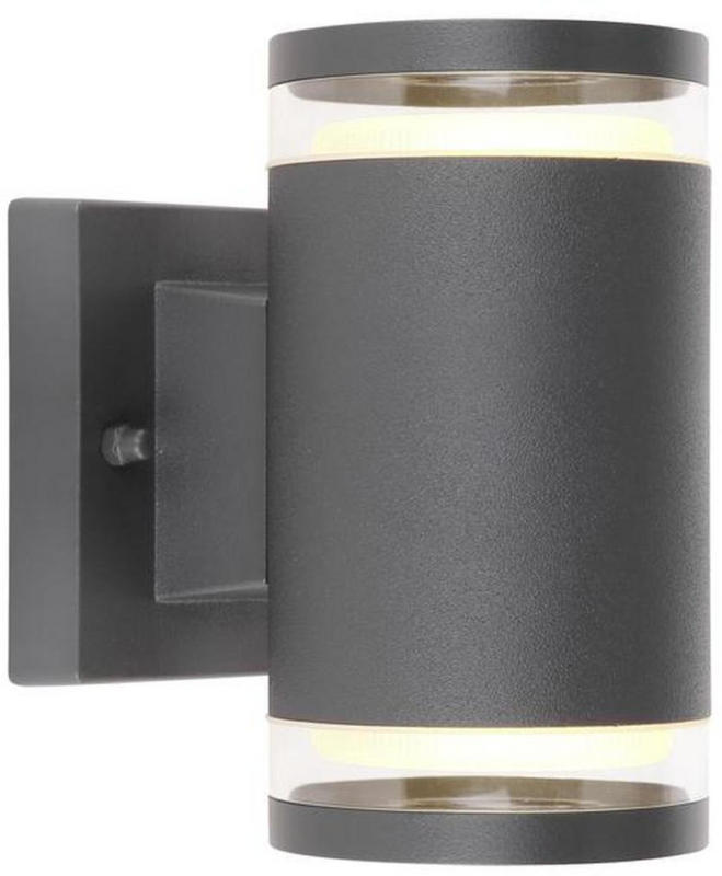 Außenwandleuchte Alcala B: 10 cm Anthrazit