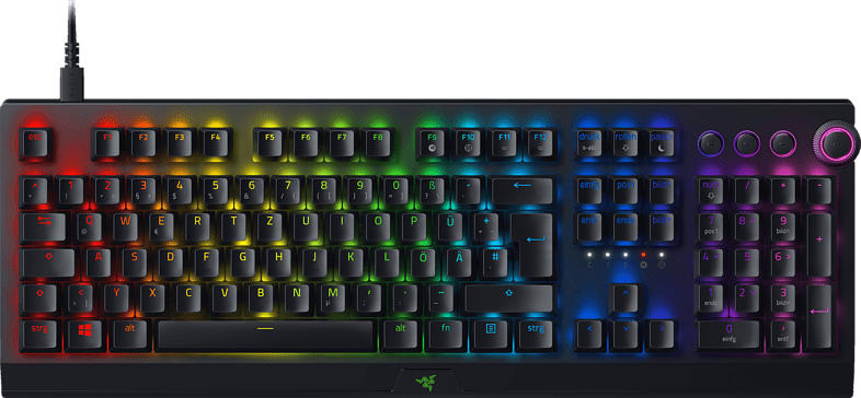 Razer Gaming Tastatur BlackWidow V3 Pro, Razer Green, USB/Bluetooth, DE (RZ03-03530400-R3G1)