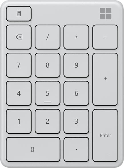 Number Pad, kabellos, Grau