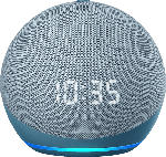 MediaMarkt Amazon Echo Dot (4. Generation), Smarter Lautsprecher mit Uhr und Alexa, Blaugrau; Smart Speaker - bis 21.05.2022