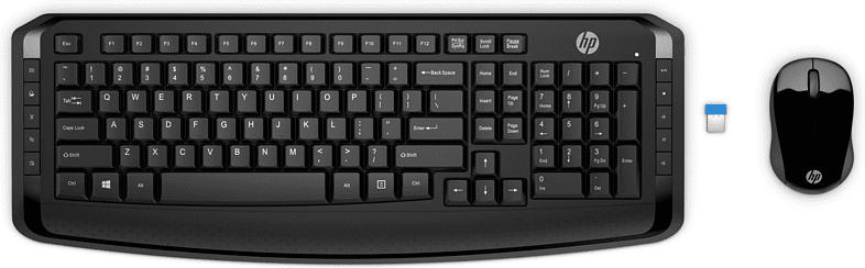HP 300, Tastatur, Schwarz