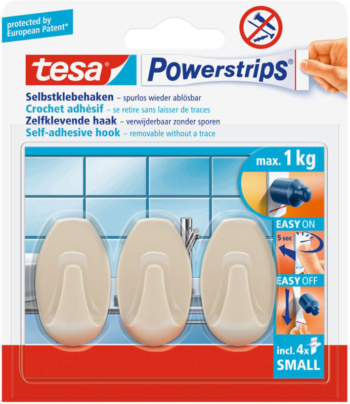 Haken, Small, oval, beige